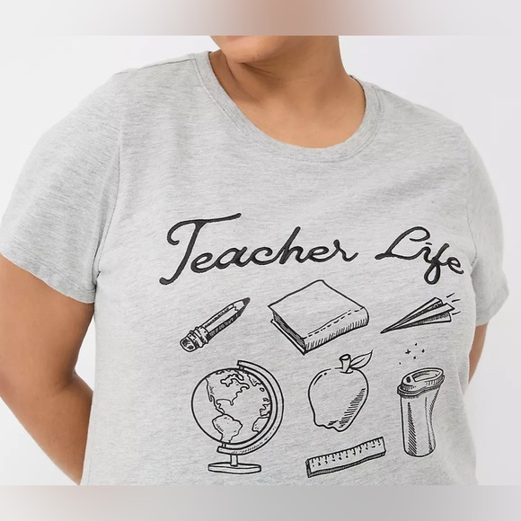 Lane Bryant Tops - Lane Bryant “Teacher Life” graphic tee, size 26/28